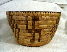 Circa 1920 PIMA Papago River People Native American Indian Basketry Bowl Basket