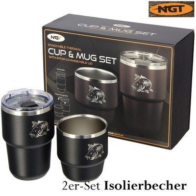 NEU NGT Isolierbecher für Fischen Angler Camping Karpfen Outdoor Geschenk Reise
