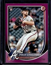2025 Bowman Spencer Schwellenbach RC Fuchsia Border Rookie #/299 Braves