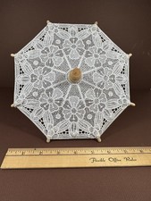 8" x 8" DOLL PARASOL Made in Italy LACE UMBRELLAS w/original wrapping