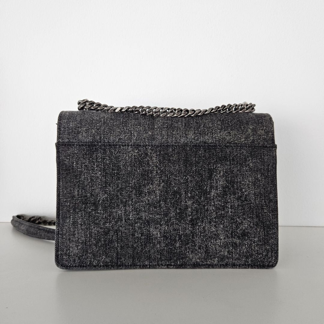 Saint Laurent Borsa Tramonto Denim Grigio