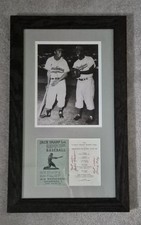 Jackie Robinson and Larry Doby Framed Baseball Display HOF Brooklyn Dodgers