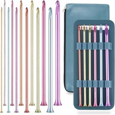 12-Piece Extra Long Tunisian Afghan Crochet Hooks Set, 9.5-Inch 24cm Croche