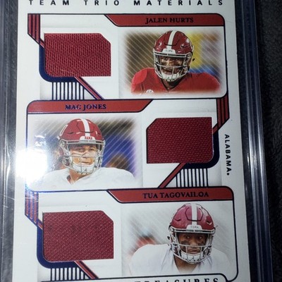 2021 Panini National Treasures Team Trio Material Alabama TTM6 Football Card /75