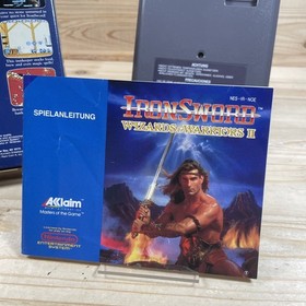 NES Spiel &bull; IronSword: Wizards & Warriors II (2) &bull; OVP + Anleitung + Case #B16