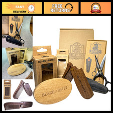 Beard Grooming Tool Kit - Wooden Comb, Scissors, Brush, Factory Seconds, Discoun