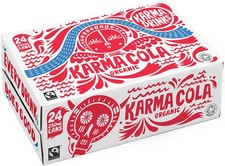 Karma Drinks Organic Carbonated Fizzy Drink, 24 x 250ml Cans, Karma Cola flavou