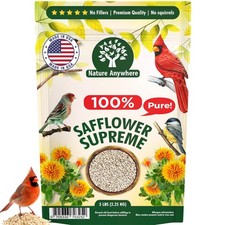 Safflower Bird Seed for Outside Feeders, Cardinal Wild 5 Pound Pack of 1 