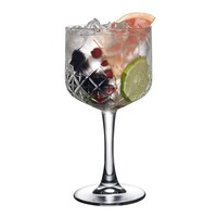 Set 4 Kelche Cocktail Gin Tonic Pasabahce Timeless 55 Cl, Intagliertes Glas