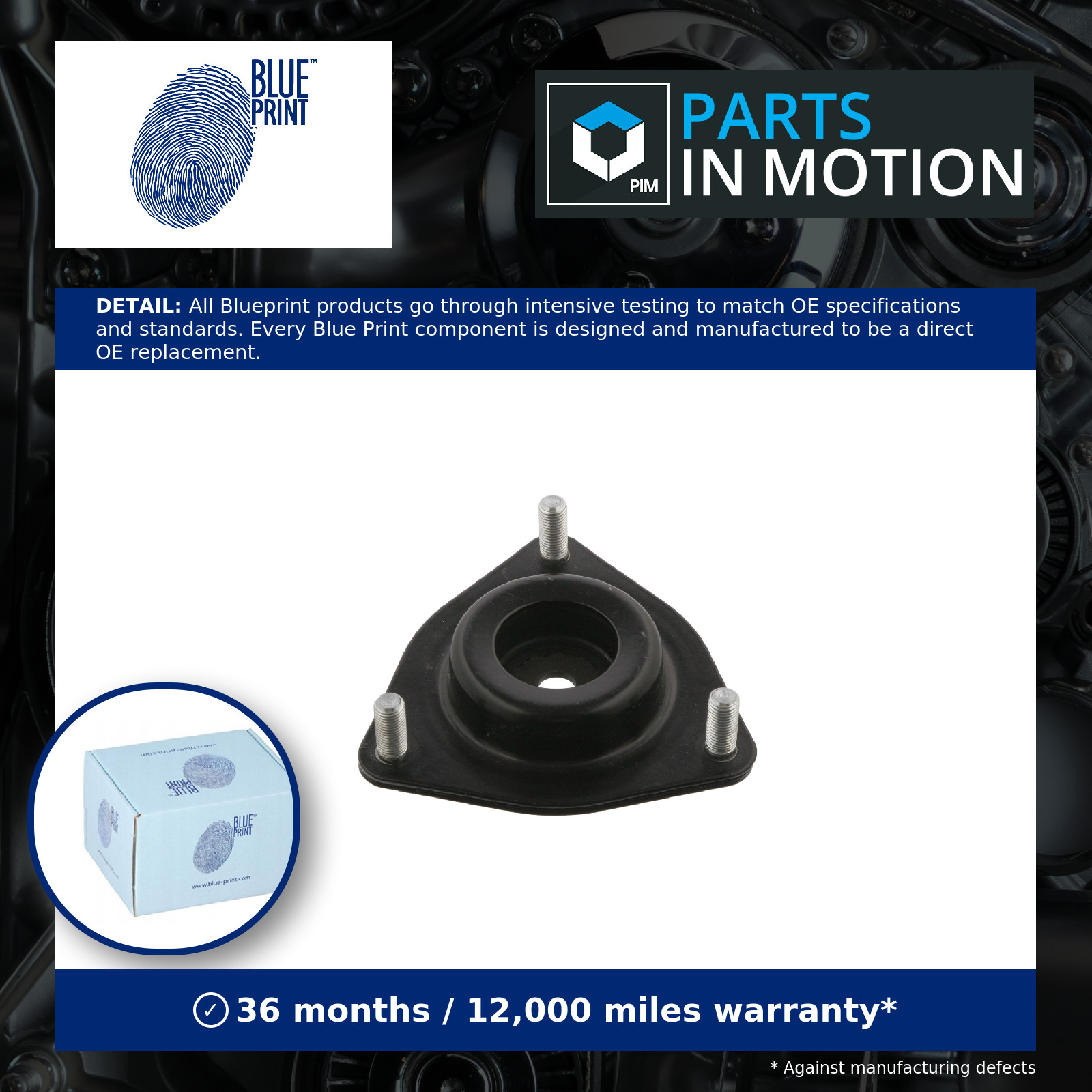 Top Strut Mounting fits MITSUBISHI LANCER Mk7, Mk8 2.0 Front 2007 on Blue Print - Image 5