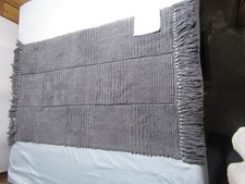 New Gray Bath Rug 100 Cotton 34 Inches x 21 Inches Out of Package