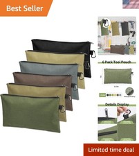 6 Pack Tool Bag Zipper Pouch, Tool Pouch, Utility Storage Organizer