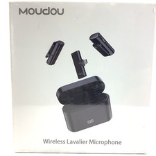 Moudou Wireless Lavalier Microphone Noise Cancelling Lapel Mic For iPhone iPad