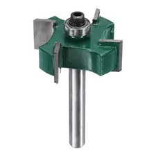 T Slot Cutter Rabbet Router Bit 1/4" Shank 1-3/8" x 1/2" 4 Wing W Bearing
