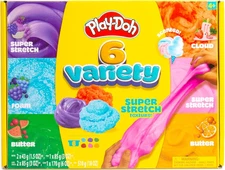 Play-Doh 6 Variety Compounds - Super Stretch, Play Foam, Butter, Cloud,... 