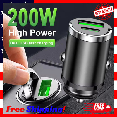 2 Port USB Super Fast Car Charger Adapter For iPhone Samsung Android Cell Phone