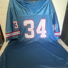 Houston Oilers Campbell #34 XXXL Blue Red White  Football Jersey
