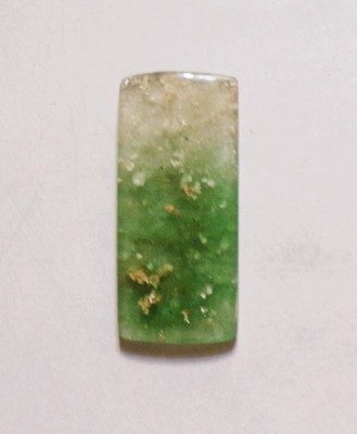 48.25 Cts  Natural green strawberry quartz cabochon  46X21X4.6MM 01