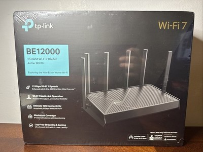 TP-Link BE12000 Tri-Band Wifi 7 Router Archer BE670 10Gbps Port New/Sealed