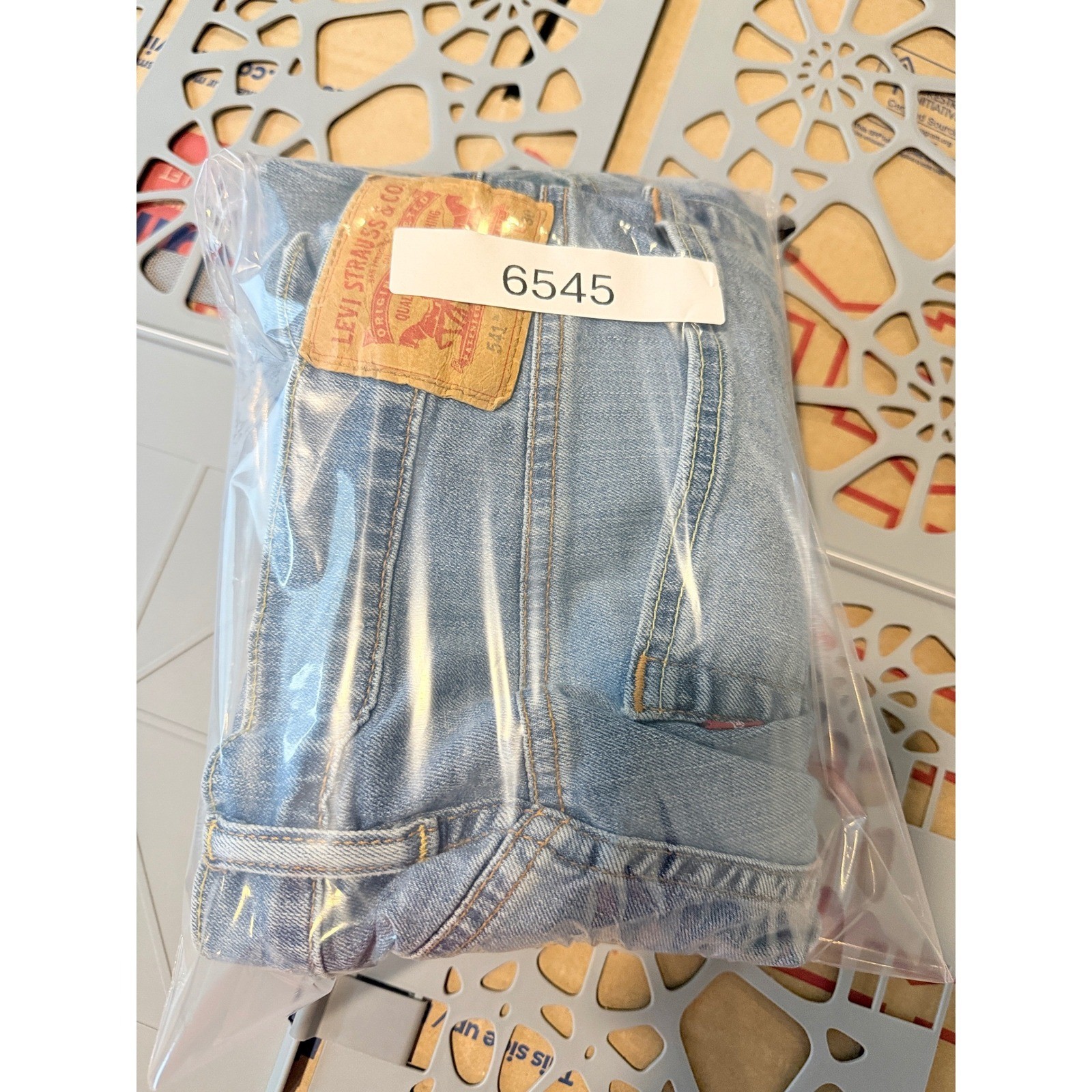 Levis 541 Athletic Taper Mens Jeans 36x30 Light Wash Blue (Fits 38x30) *Read thumbnail 11