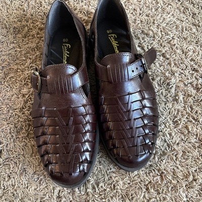 VTG  FIELDMASTER Ricardo Mens Shoes Brown LeatherFisherman Made In Brazil NEW 8D