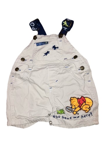 Salopette ourson vintage Y2K blanc garçon 12 mois 90 short