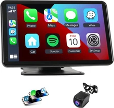 Portable Wireless Apple Carplay Screen for Car,7 Inch Car Stereo Wireless Car...