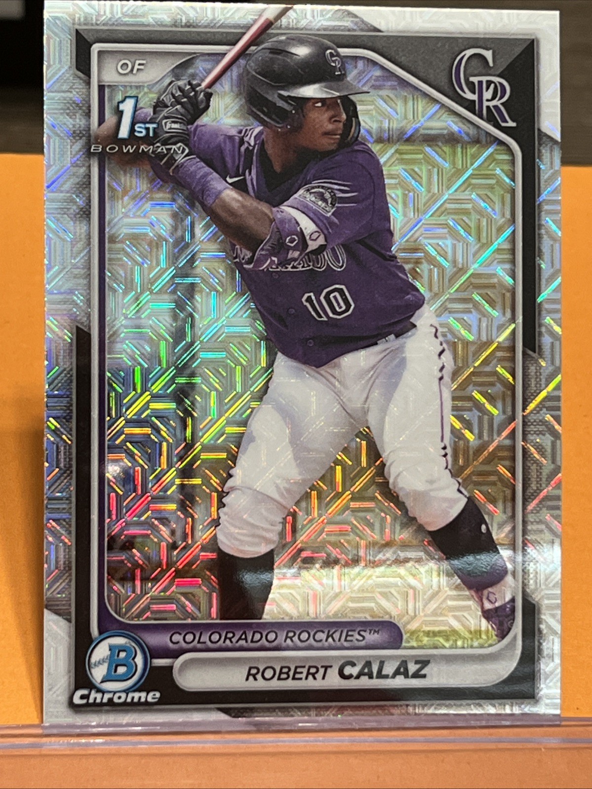 2024 Bowman - Chrome Prospects 1st Bowman - Robert Calaz - Mojo Refractor (RC)