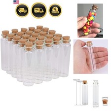 20ml Small Glass Bottles,Tiny Glass Vials,Jars with Cork Stoppers,Message Bot...