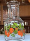 Vintage Mid Century Libbey Orange Blossom Juice Decanter/ Carafe 1.5 Qts