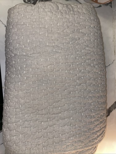 Quince European Linen Cotton Stitch Quilt Full Queen Natural