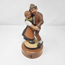 Vintage Wooden MAPSA Oktoberfest Made In West Germany Musical Dancing Couple