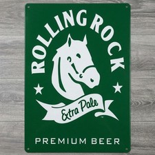 Rolling Rock Extra Pale Beer 8 x 12 Novelty Metal Sign Made In USA New!