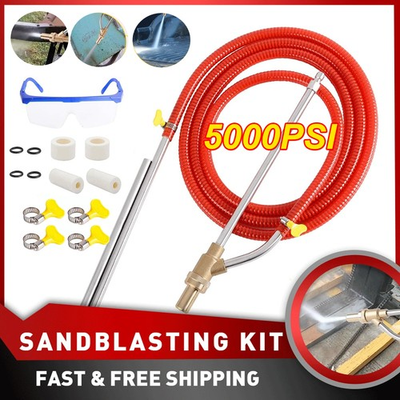 #ad 5000 PSI Sandblasting Kit Pressure Washer Sand Blaster Power Blaster Attachment $30.98
