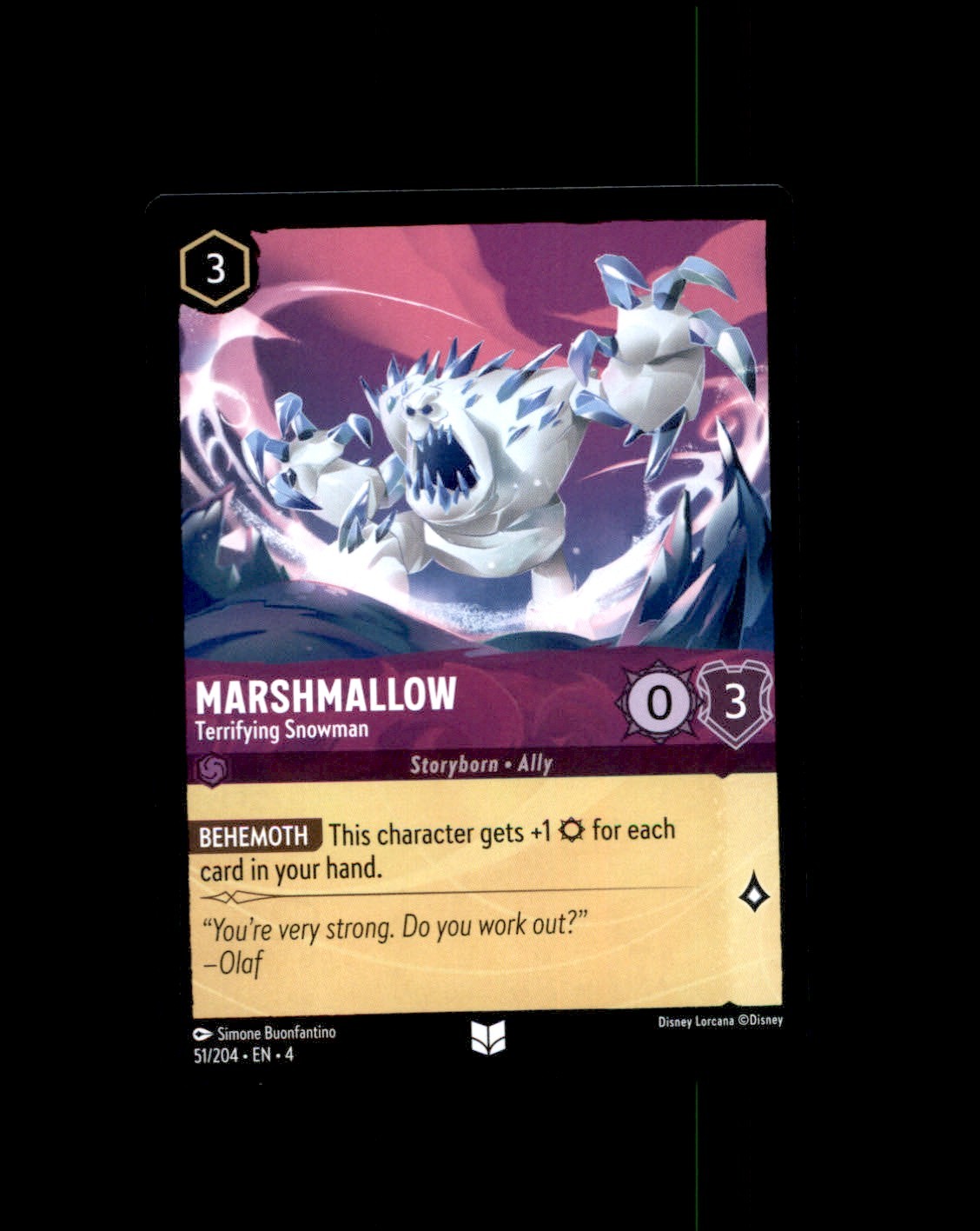 2024 Ursula's Return Marshmallow - Terrifying Snowman 1 Uncommon #51/204
