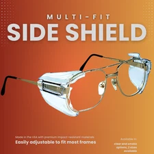 Multi Fit Side Shields – ANSI Z87.1 Safety Protection for Glasses (Clear/Smoke)