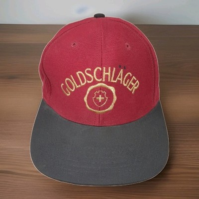 Goldschlager Liqueur Yikes Baseball Cap Snapback Hat Maroon Red Black