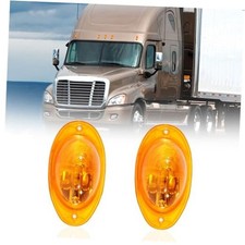 2PCS Side Marker Light Fit for Freightliner Cascadia Amber B Side Marker Light