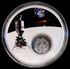 2019-MESA GRANDE-"50th Anniv. Moon Landing" 1oz.999 Silver w/ 1 CARAT *DIAMONDS*
