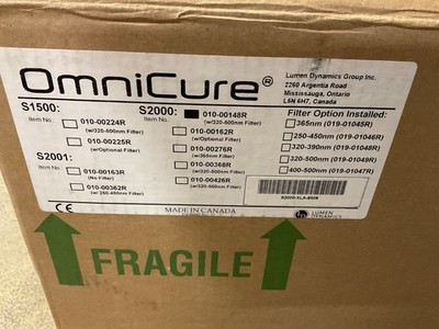 OmniCure S2000-XLA UV Curing System, 320-500nm, 40W/cm², 120-240VAC