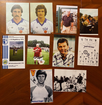 Autogrammsammlung DDR-Fussball-Bransch-Terletzki-Segger-Konvolut-Ostalgie