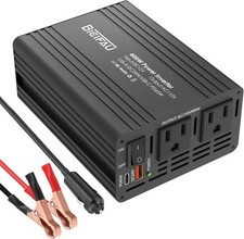 600W Inverter 12V to 110V, DC AC Car Power for Vehicles Black