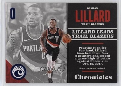 2017-18 Panini Chronicles Blue 85/199 Damian Lillard #19 s7f