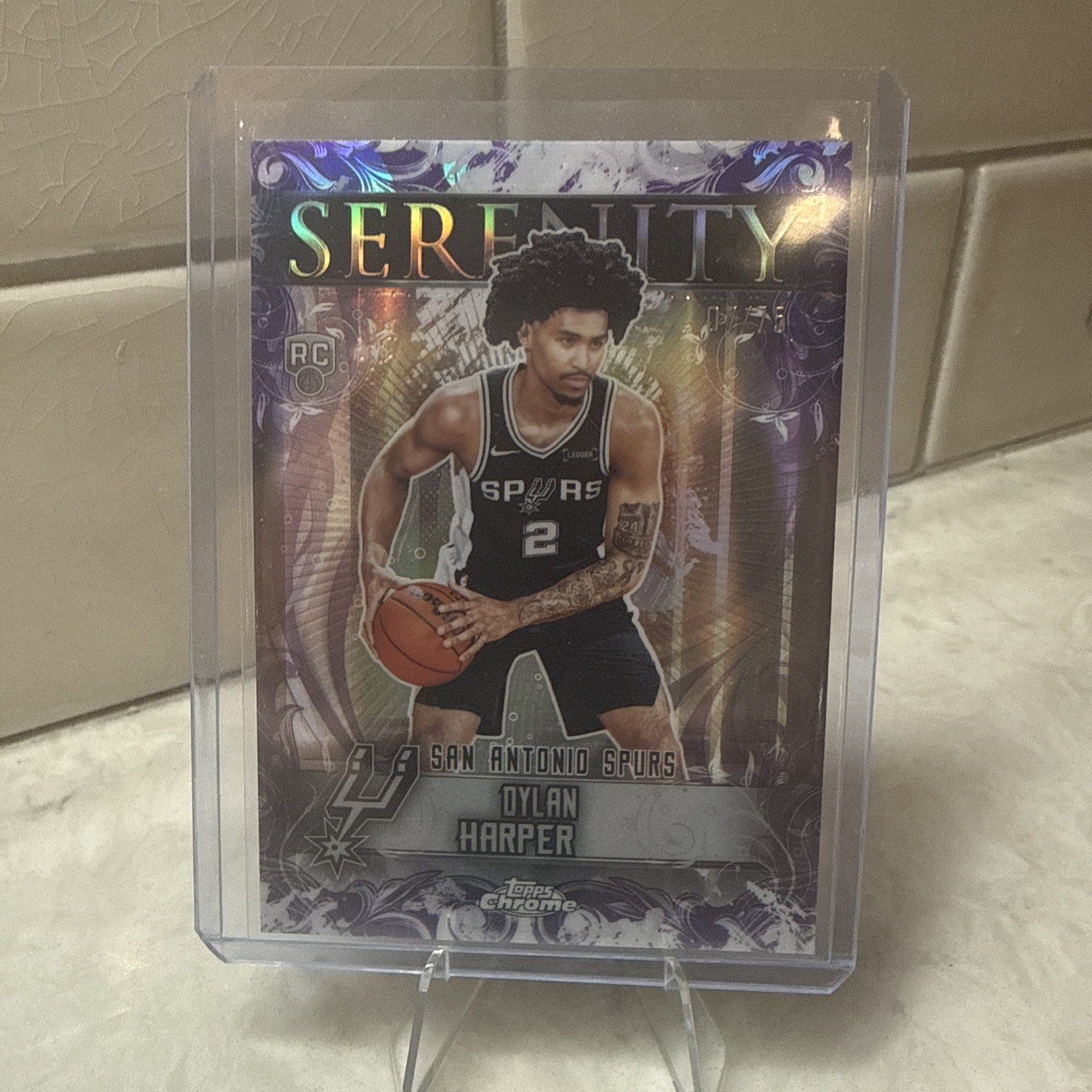 Topps 2025-26 Topps Chrome Serenity Dylan Harper #SY-12 Purple Refractor /75 RC