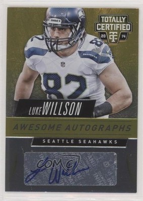 2014 Panini Totally Certified Awesome Gold 5/25 Luke Willson #AA-LW Auto e6q