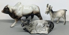 Manoil Brahma Bull Goat Cow Metal Figures LOT of 3 Vintage