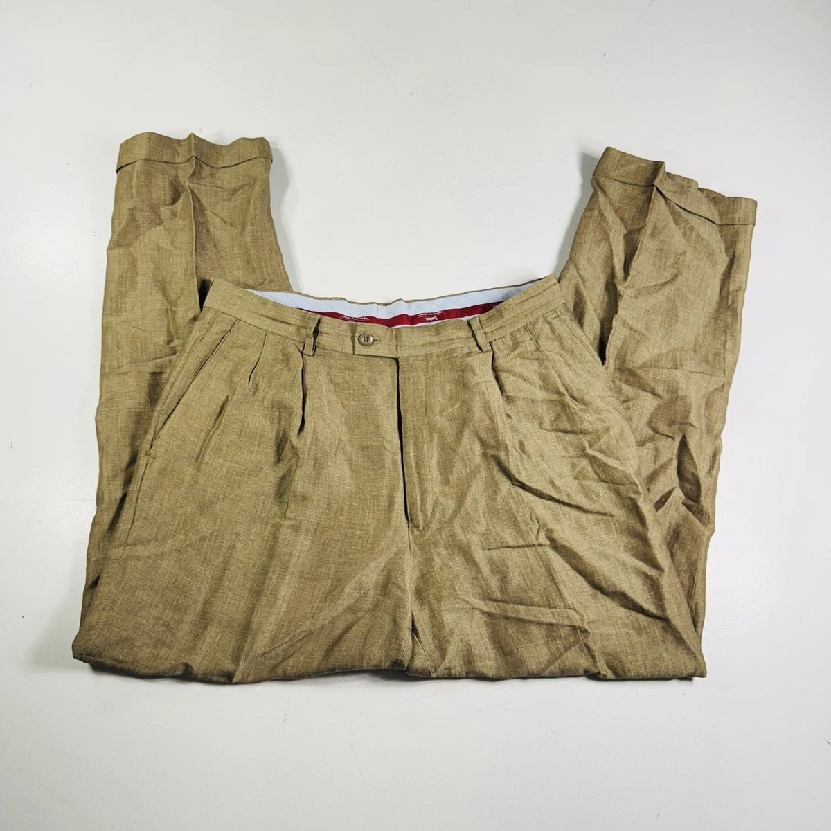 Pantalon Habillé Louis Raphael Homme Gris, Plissé, Poches, Taille 44x30