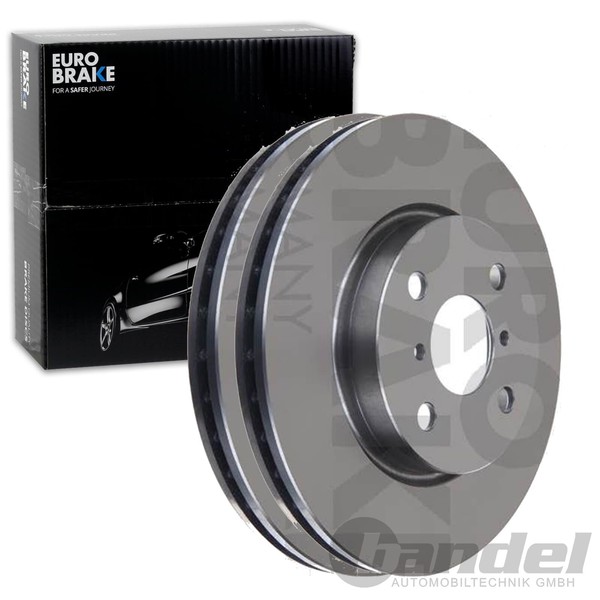 2X Eurobrake Bremsscheiben 258Mm BelÜFtet Vorne Passend FÜR Daihatsu Charade-image