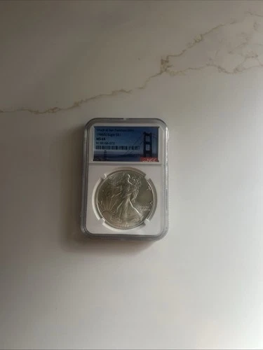 American Eagle Silver Dollar 1986 San Francisco Mint NGC MS 69 1 oz .999