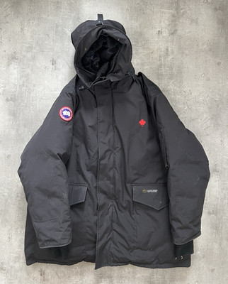 Canada Goose Herren Parka Heli Arctic schwarz Daunen Kapuze Logo RV Gr. 2XL